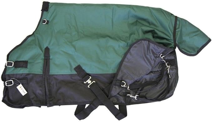 AJ Tack 1200D Waterproof Winter Pony Blanket - 300g Heavyweight Turnout with Fleece Collar, Shoulder Gussets & Tail Flap - Camouflage 62"