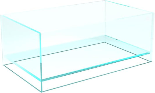 Fzone 1.7 Gal Nano Rimless Aquarium Low Iron Fish Tank NovaClear Ultra-White Translucent Glass Verso Series Nano Shallow Pond Levitating Floating Air Aquarium(A30-W18)