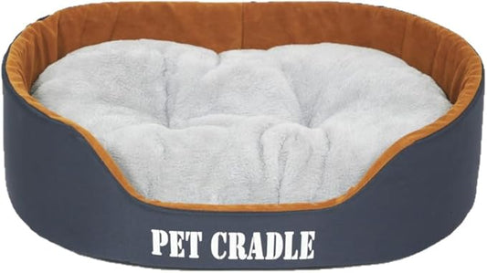 Dog Bed Orthopedic Dog Couch Bed, Waterproof Pet Bed with Removable Washable Mat & Non-Slip Bottom(Blue,23.62''X15.75'')