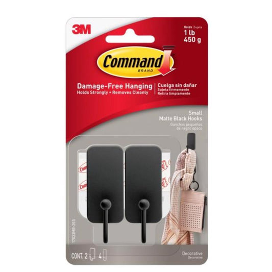 3M Command Small Plastic Hook 1 in. L 17033MB-2ES 2 pk
