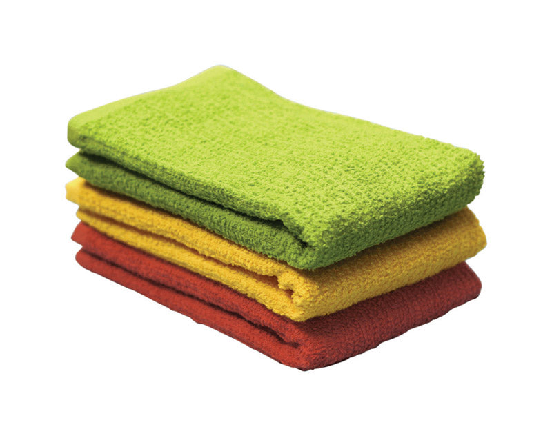 Ritz Soap&Water White Cotton Solid Bar Mop Dish Cloth 10018 3 pk, Case of 3