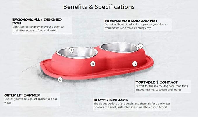 WeatherTech Double Low Pet Feeding System w/Plastic Dog/Cat Bowls - 8 oz (1 Cup) Tan (PDL0801TN)