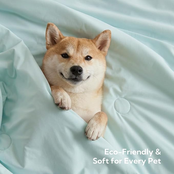 Soulbond Cooling Blanket for Extra Large Dogs - Q-MAX>0.45, Washable Cool Pet Cats Throw Blanket for Hot Weather, Self-Cooling Soft Dog Mat for Bed Crates Couch Sofa Cars(50"x60", Light Blue)
