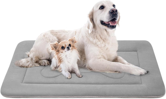 JoicyCo Extra Large Dog Bed Soft Dog Crate Pad Mat 48 in Non-Slip Bottom Washable Dog Sleeping Mattress Pet Beds Cat Beds Kennel Pads