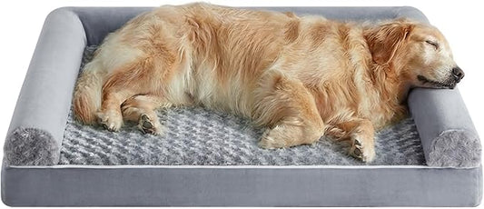 BFPETHOME Dog Beds for Large Dogs, Orthopedic Dog Bed for Medium Large Dogs,Big Waterproof Couch Pet Bed with Removable Washable Cover