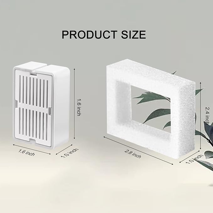 Cat Water Fountain Filters, 8 Carbon Filters& 2 Foams Filters with Holders, Pet Water Fountain Filters