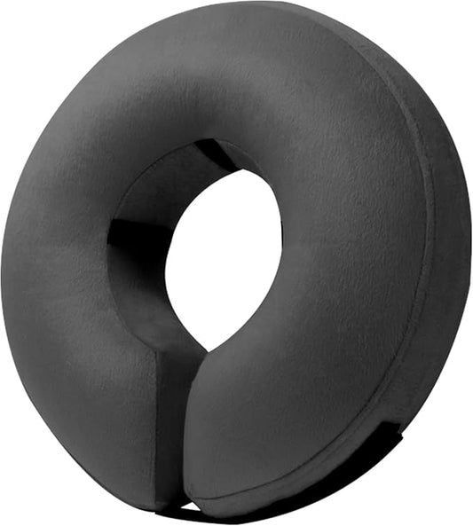 BENCMATE Inflatable Dog Cone Collar Alternative, Soft Dog Cone for Small Medium Large Dogs and Cats, Neck Recovery ECollar Donut Collar After Surgery (XXLarge, Dark Grey)