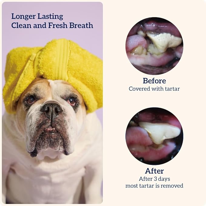 Groovies Flexible Dog Dental Chews with Patented DentalFit Technology to Help Support Tartar Control & Fresh Breath, Large Dog Chews for 25-50 lb Dogs, USA Manufactured Oral Care, 27 Chews