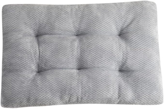 Washable Dog Bed for Large Breeds, Extra Cushioned Crate Mattress with Removable Fluffy Cover, Non-Slip Orthopedic Pet Pad, Machine Washable Kennel Mat(Grey,XL)