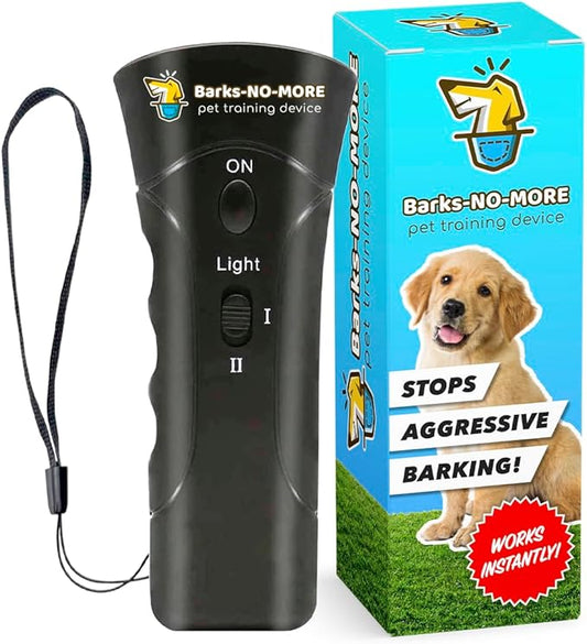 Barks No More Dog Training Device & Bark Deterrent - Stop Barking Without Hurting Your Pet - Just Point & Press!