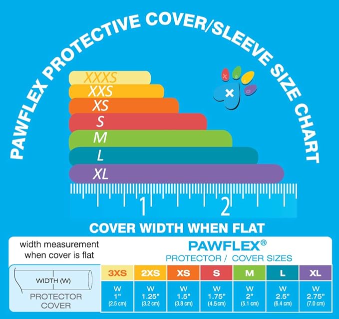 Protective Sleeve Tubular Cover - Bandages - for Dogs Cats and Other Pets First Aid Wound Care Comfortable Non-Adhesive Breathable & Water Resistant 18 Strips (yields 36-54 Covers)-(X-Large)