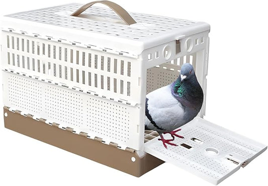 Small Bird Cage, Foldable Portable Carrier for Birds, Lightweight Training and Domestication Crate for Indoor Outdoor Yard Transport Travel Competition Use, Pet Aviary Accessory