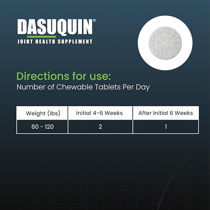 Nutramax Dasuquin for Large Dogs, Joint Health Supplement, Contains Glucosamine for Dogs, Plus Chondroitin, ASU, MSM and More, Supports Healthy Joints, Chewable Tablets, 84 Count