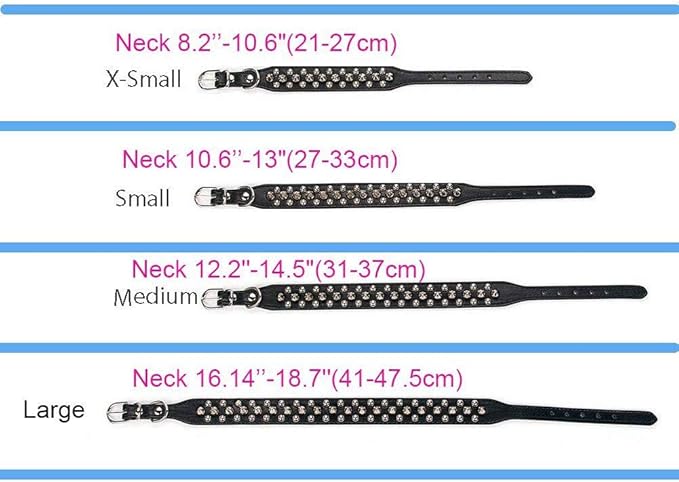 Spiked Dog Collar Soft Pu Leather Mushrooms Rivet Spike Studded Puppy Adjustable Pet Collars for Small Breeds (XS, Pink)