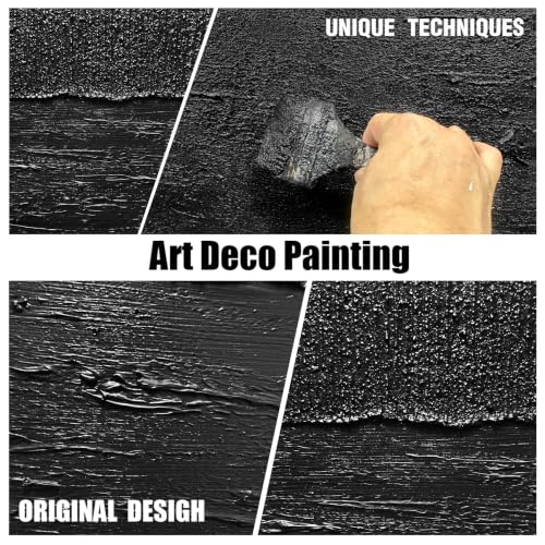 Abstract Painting Wall Art for Living Room Minimalist Wall Decor for Bedroom Black Wall Art for Bathroom 20 x 40 Inch