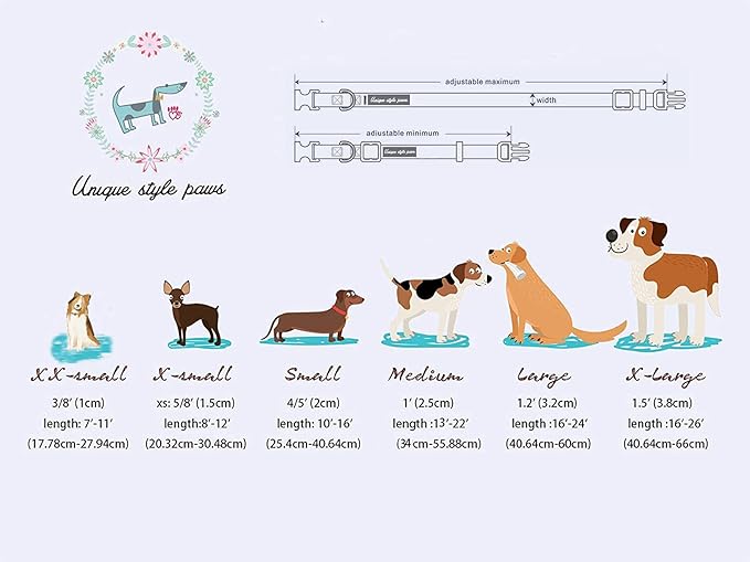 Unique style paws Independence Day Dog Collar Metal Buckle Ice Flag Collar Gift Durable Cute Collar for Small Medium Large Boys Girls Dogs