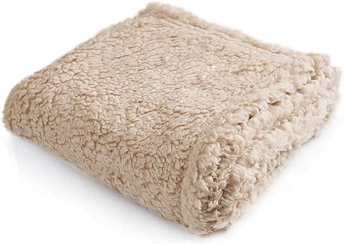 Pet Blankets for Couch Sofa Bed Dog Blankets Reversible Cat Blanket Soft Furniture Protector Cover for Small Medium Large Dogs Cats, Beige, 39 x 47 inches