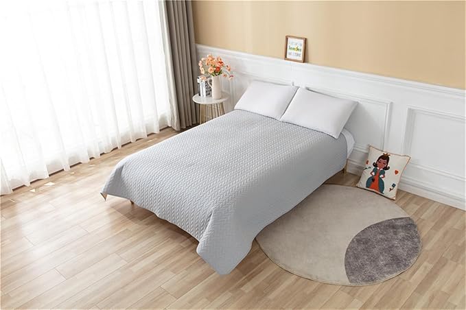 GIBZ Waterproof Dog Bed Cover Anti Slip Pet Furniture Protector Washable Blanket Large Soft Quilted Mat, Beige, 170x210cm
