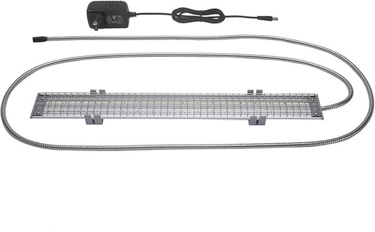 HappyBird Lighting Bird Cage Light with Chew Guard - Full Spectrum LED Pet Light - Simulates Natural Environment - Safe for Hookbill Birds – Easy to Install - (18" Long)