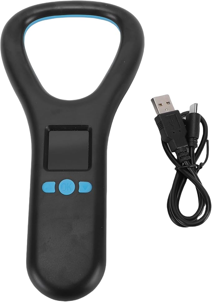 Diydeg Microchip Scanner, 500 Records Increased Huge Data Storage Upload to PC, 1.44in LED Pet ID Scanner Rechargeable Animal Chip Registration for Dog Cat Pig Animal