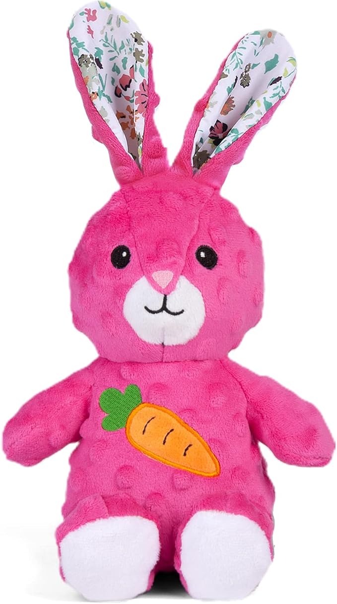 DODODOLA Dog Toys Stuffed Dog Toy with Crinkle Paper Cute Rabbit Plush Bunny Squeaky Dog Easter Toys Dog Chew Toys for Medium Large Breed