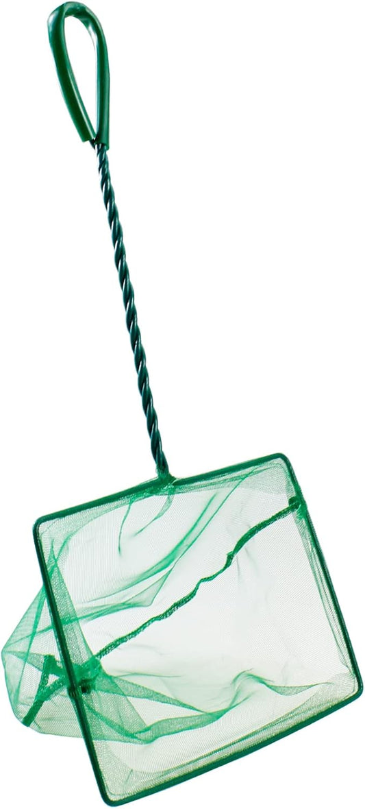 AQUANEAT 8 Inch Aquarium Fish Net, Wastes Skimming Cleaning Tool with Firm Handle for Fish Tanks Small Ponds