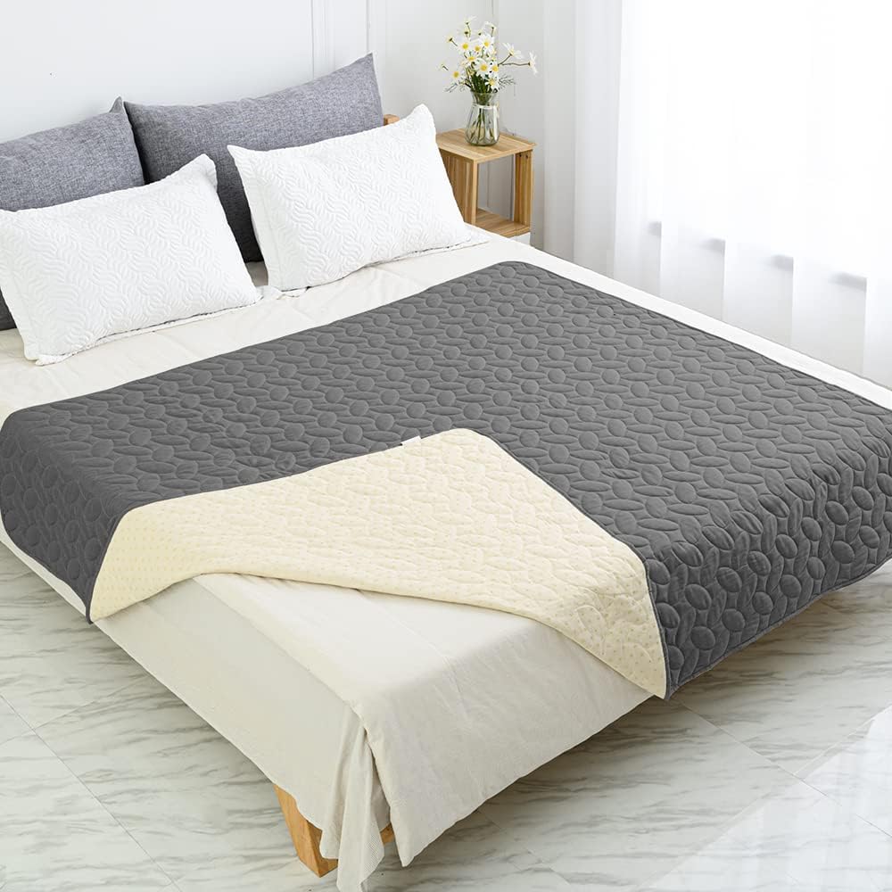 Ameritex Pet Bed Cover Dog Bed Blanket for Sofa and Furniture Waterproof New Pattern Design (68x82 Inch, Dark Grey)