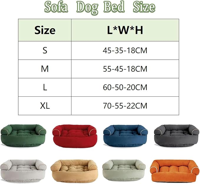 Suede Sofa Dog Bed, Multiple Sizes Orthopedic Memory Foam Mattress, Durable and Calming, Washable Dog Bed with Anti-Slip Bottom S Claret