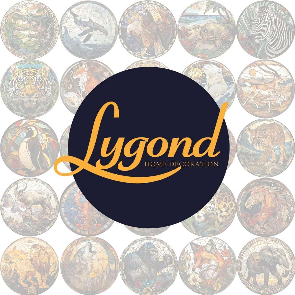 Lygond Metal Sign Tin Sign Circular Stained Glass Zebra Home Decor for Bar 12×12 Inches