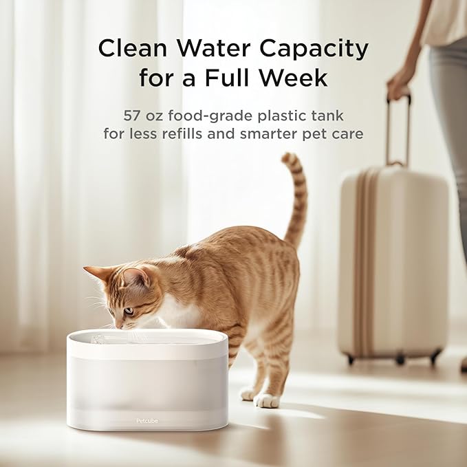 Petcube Water Fountain Replacement Filters, 3 Pack for Ceramic and Stainless Steel Pet Water Fountain