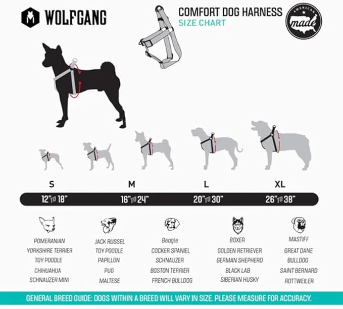 Wolfgang Heavy Duty Adjustable Dog Harness, Pull-Tested to Over 800 lbs for Walking & Training, DigitalDog Print, Extra Large
