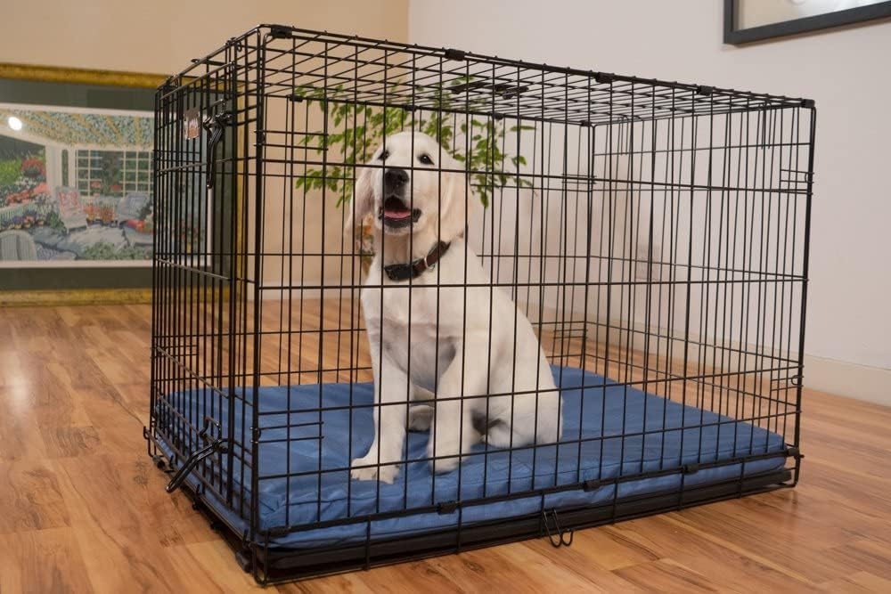 K9 Ballistics Tough Rip-Stop Orthopedic Dog Crate Bed - Durable, Removable, and Washable Cover, Kennel Crate Pad Fits in Crate, X-Large 47"x29", Standstone