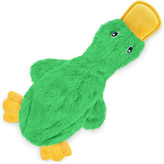 Best Pet Supplies Squeaky Dog Toys with Soft Durable Fabric for Small, Medium and Large Pets Interactive Toy for Indoor Play, Supports Active Biting and Play - Green