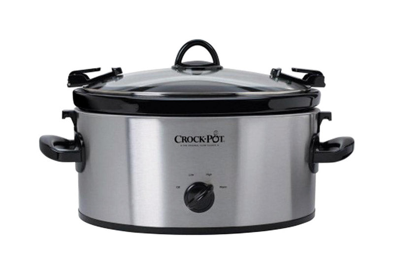 Crock-Pot Cook and Carry 6 qt Silver Stainless Steel Slow Cooker 2131382