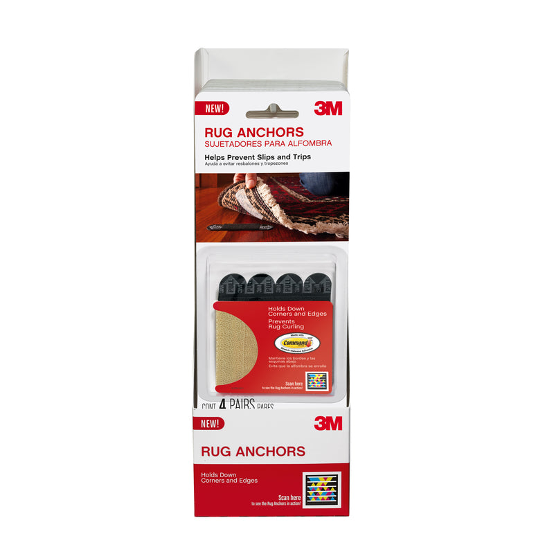 3M 3.9 in. W X 8.8 in. L Vinyl Rug Anchor 4 pair SRA-4
