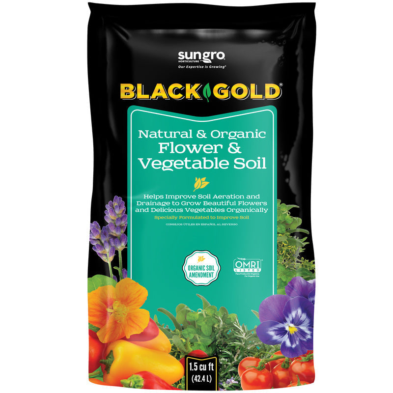 Black Gold Organic Flower and Vegetable Garden Soil 1.5 cu ft 1423003.CFL1.5P