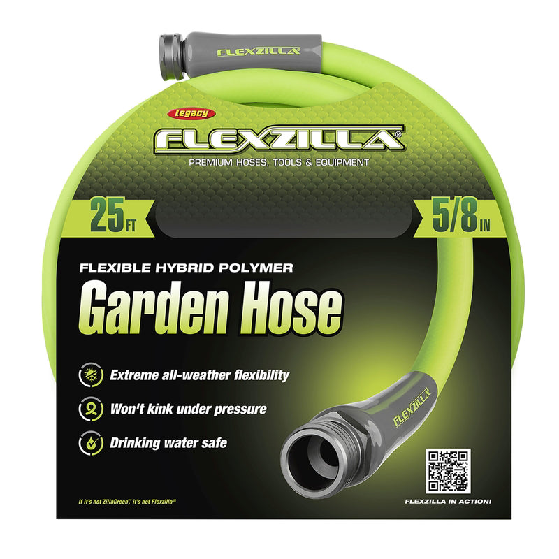 Legacy Flexzilla 5/8 in. D X 25 ft. L Heavy Duty Premium Grade Garden Hose HFZG525YW
