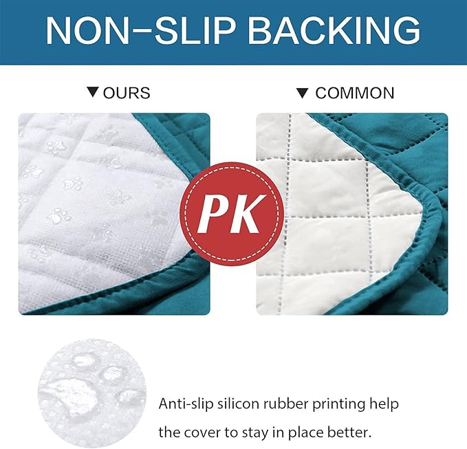 Waterproof Dog Bed Covers for Couch Protection, Water-Resistant Soft Dog Pet Blanket Anti-Slip Dog Blanket for Bed, for Furniture Bed Couch Sofa (Deep Blue,96x82inch)