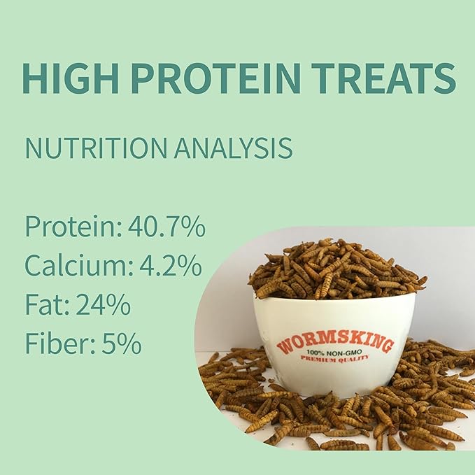 5LB Dried Black Soldier Fly Larvae, More Calcium Than Dried Mealworms, High Protein Chicken Feed,Duck Food, BSFL, Duck Treats