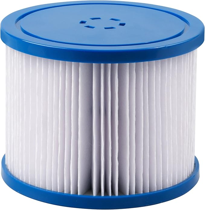 #WEJOY AquaSpa Easy Set Pool Spa Hot Tub Filter Replacement Cartridges for Type PM_SPA-P154_Grey/Black/White/Wine, Fold White Filter Paper for Many Massage Pool Models(4 PC) (PM_PG02000000084_Blue)
