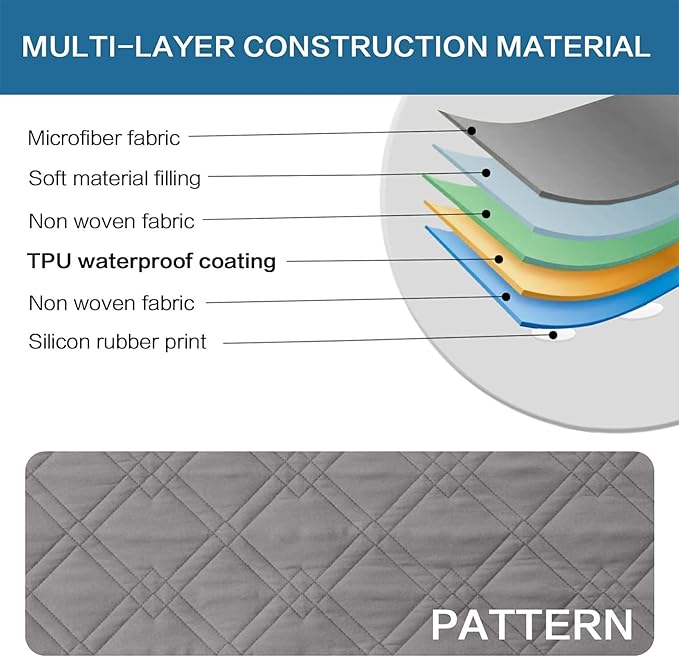 Waterproof Dog Bed Covers for Couch Protection, Water-Resistant Soft Dog Pet Blanket Anti-Slip Dog Blanket for Bed, for Furniture Bed Couch Sofa (Light Gray,82x82inch)