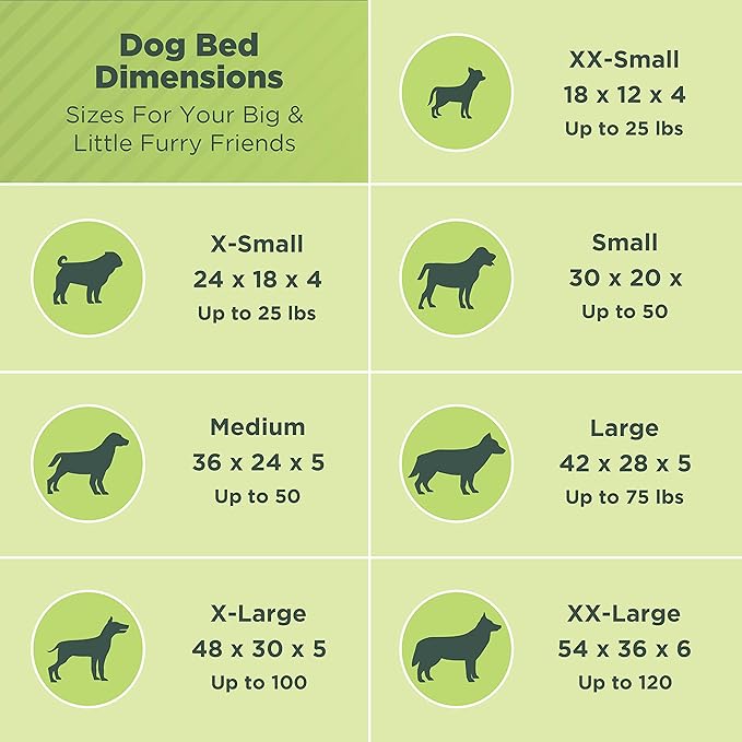 XX-Small - 18 x 12 x 4 - Blueberry Premium Organic Hemp Dog Bed - Organic Latex Fill - Removeable Cover