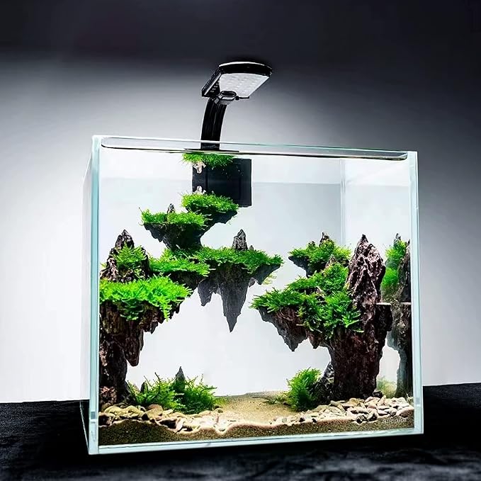 Ultra Clear Rimless Aquarium Tank 6-60 gallons Low Iron Glass (4.6Gal - Top Glass Canopy)