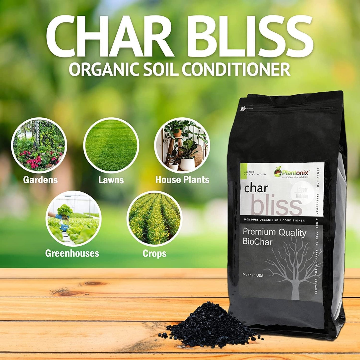 Coco Coir Brick (10lbs), Organic Perlite, Worm Castings, Neem Seed Meal, Kelp Meal Fertilizer, & Organic Biochar for Plants - Potting Soil & Garden Fertilizer Mix - 100% Natural Gardening Bundle