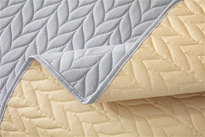 GIBZ Waterproof Dog Bed Cover Anti Slip Pet Furniture Protector Washable Blanket Large Soft Quilted Mat, Dark Grey, 130x210cm