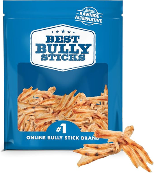 Best Bully Sticks Duck Feet - 30 Count (Pack of 1) - All-Natural, Single-Ingredient, Easily Digestible, Supports Hips and Joints - Safe Alternative to Chicken Feet Dog Treats