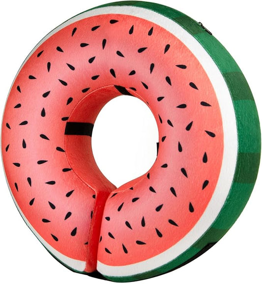 BENCMATE Inflatable Dog Cone Collar Alternative, Soft Dog Cone for Small Medium Large Dogs and Cats, Neck Recovery ECollar Donut Collar After Surgery (Small, Watermelom)