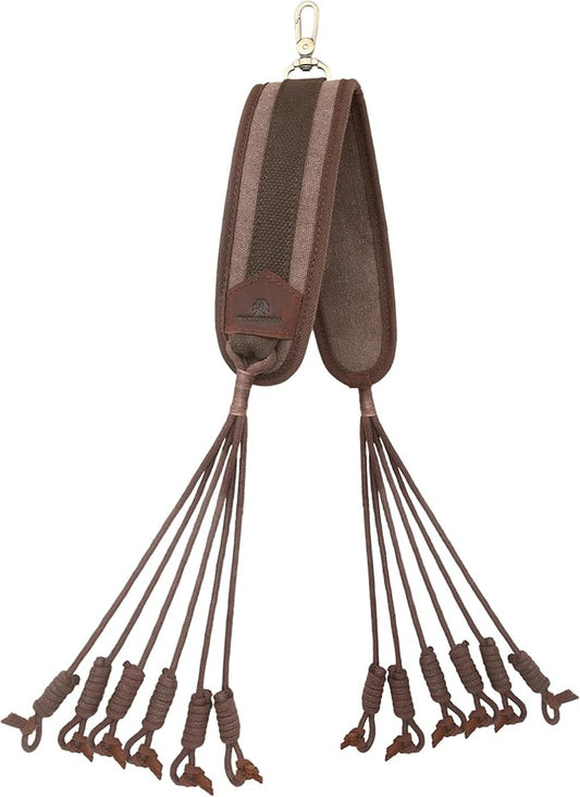 WAYNE'S DOG Canvas Bird Game Carrier, Waterfowl Dove Small Animal Game Carrier Hanger Tote Shooting Accessories (Coffee)