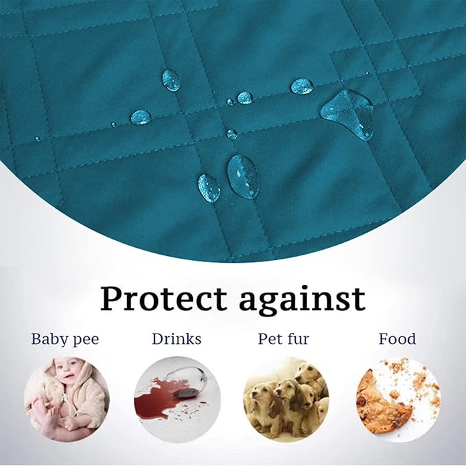 Waterproof Dog Bed Covers for Couch Protection, Water-Resistant Soft Dog Pet Blanket Anti-Slip Dog Blanket for Bed, for Furniture Bed Couch Sofa (Deep Blue,82x102inch)