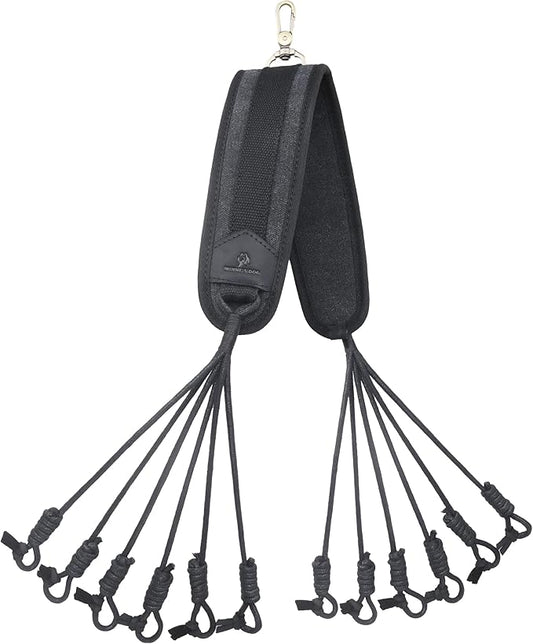 WAYNE'S DOG Canvas Bird Game Carrier, Waterfowl Dove Small Animal Game Carrier Hanger Tote Shooting Accessories (Black)